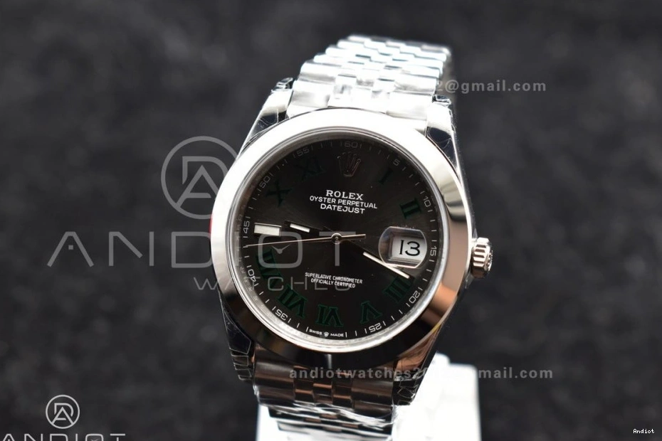 DateJust 904L Bracelet SS 1:1 Green Gray Roman 126334 on Edition Steel Best Dial VSF VS3235 41 Jubilee 0419